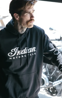 NEW Indian Motorcycle Men's Essential Script Logo Hoodie Black XXL 286572912
