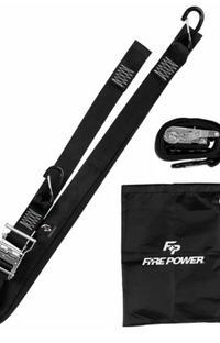 FIRE POWER 2 in. Ratchet Tie Downs Soft-Tye 8 ft Black 2-Pack 29-13090
