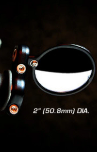 CRG Blindsight 2 in Round Bar End Mirror Black CRGBS-100
