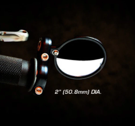 CRG Blindsight 2 in Round Bar End Mirror Black CRGBS-100