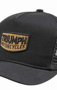 Triumph Dude Black Trucker Hat Snapback Embroidered Mesh Cap MCAS22310
