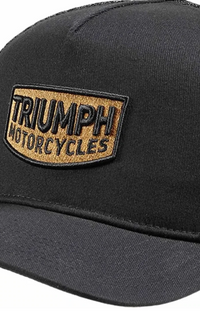 Triumph Dude Black Trucker Hat Snapback Embroidered Mesh Cap MCAS22310
