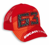 Ducati Dual Pecco Corse Cap 3D Embroidered MotoGP Hat 987800200
