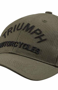 Triumph Shaw Embroidered Baseball Hat Khaki Black Adjustable MCAS25205
