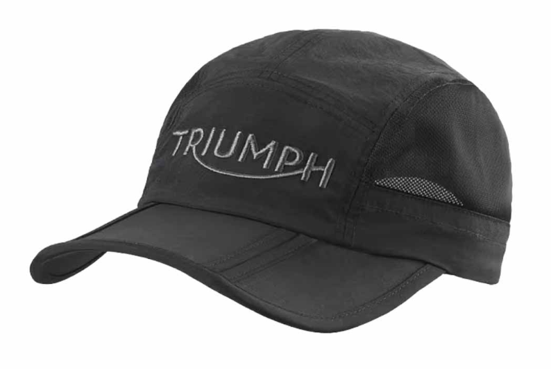 Triumph Black Foldable Packable Hat Adjustable Mesh Cap MCAS24307