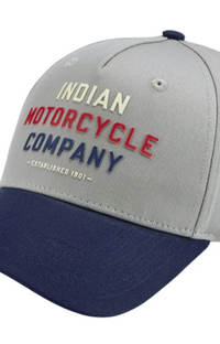 Indian Motorcycle Tri Color Logo Trucker Cap Gray Snapback 2865760
