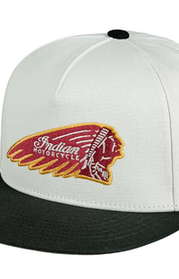 Indian Motorcycle Headdress Flat Peak Cap White Snapback 2866645
