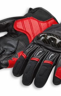 Ducati Gloves Company C1 Black Red Large Motorcycle Gloves 981042125
