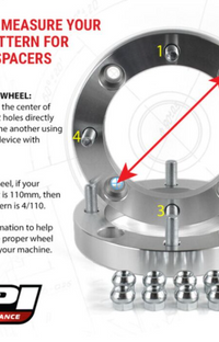 EPI 4/156 Wheel Spacer 1 in 3/8 Stud 24 Thread ATV UTV EPIWS025
