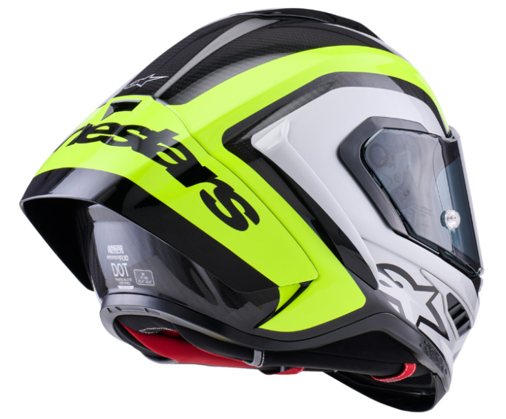 NEW Alpinestars Supertech R10 Arius Carbon Helmet Black Silver Yellow Fluo XL