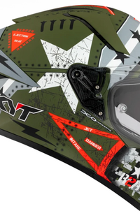 KYT R2R Assault Matte Army Green Full Face Helmet Large Y6R20005.5
