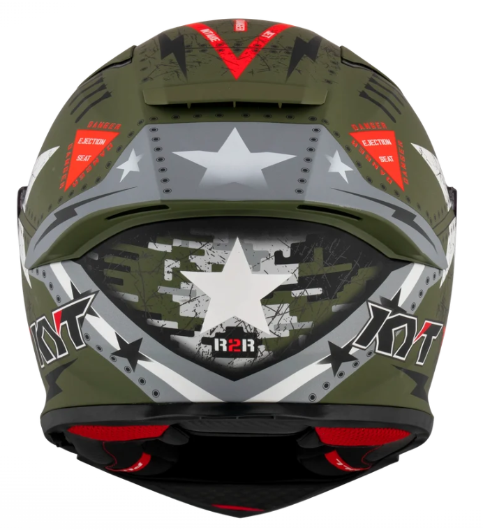 KYT R2R Assault Matte Army Green Full Face Helmet Large Y6R20005.5