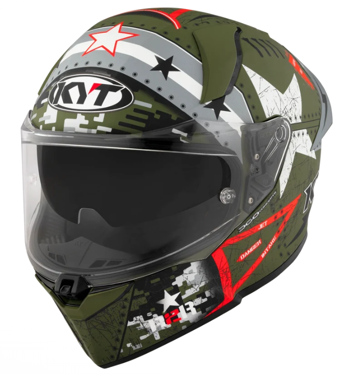 KYT R2R Assault Matte Army Green Full Face Helmet Large Y6R20005.5