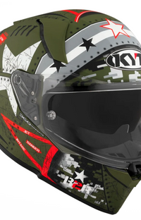 KYT R2R Assault Matte Army Green Full Face Helmet Large Y6R20005.5
