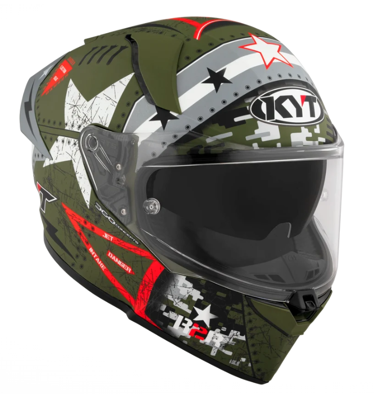 KYT R2R Assault Matte Army Green Full Face Helmet Large Y6R20005.5