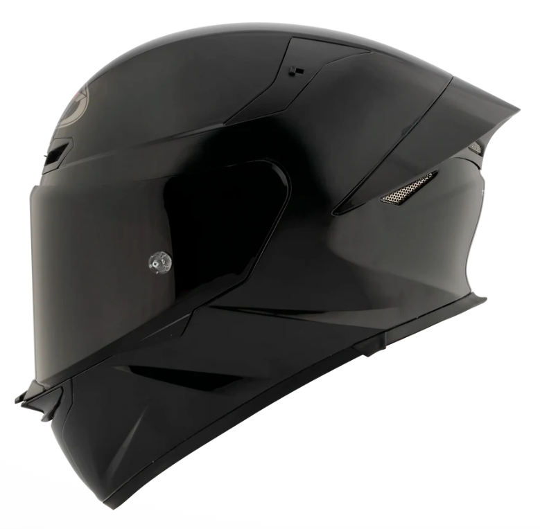 KYT TT-REVO Plain Black Glossy Full Face Helmet Medium YTTR00W6.4