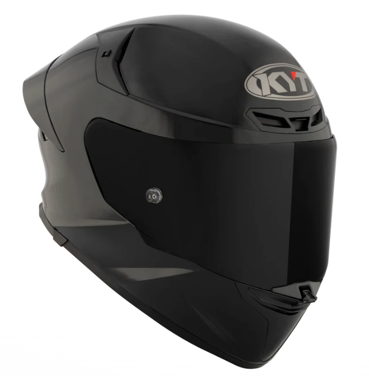 KYT TT-REVO Plain Black Glossy Full Face Helmet Medium YTTR00W6.4