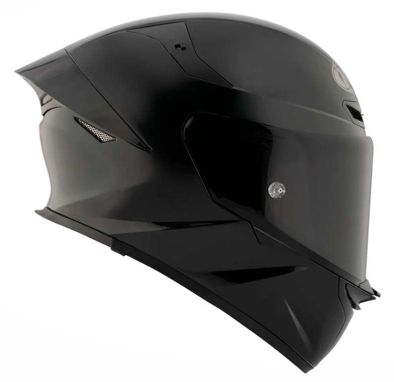 KYT TT-REVO Plain Black Glossy Full Face Helmet Medium YTTR00W6.4