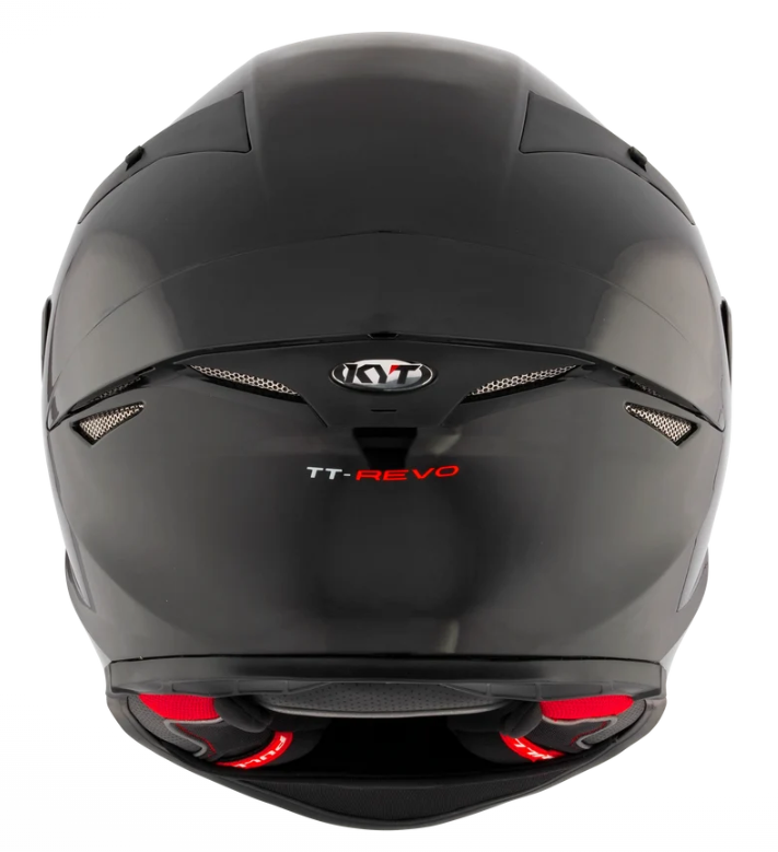 KYT TT-REVO Plain Black Glossy Full Face Helmet Medium YTTR00W6.4