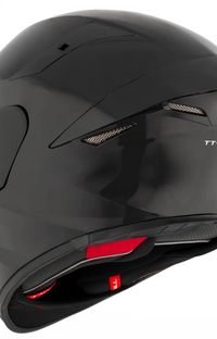 KYT TT-REVO Plain Black Glossy Full Face Helmet Medium YTTR00W6.4

