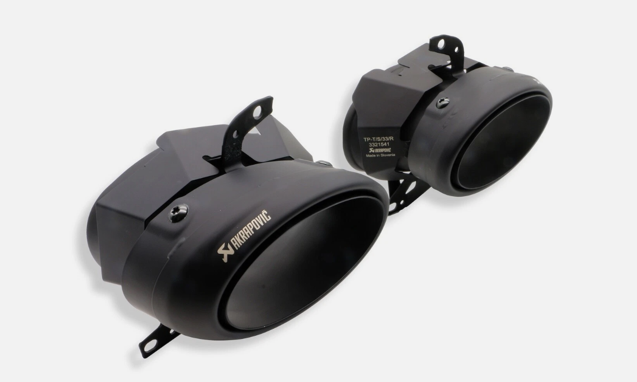 NEW Akrapovic TP-T/S/33 Black Titanium Tail Pipe Set Porsche 911 Turbo S 992