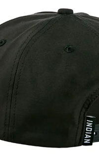 Indian Motorcycle Block Logo Flat Peak Cap Black Reflective Snapback 2866642
