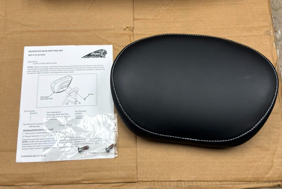 NEW OEM Indian Passenger Backrest Pad 2879666-01