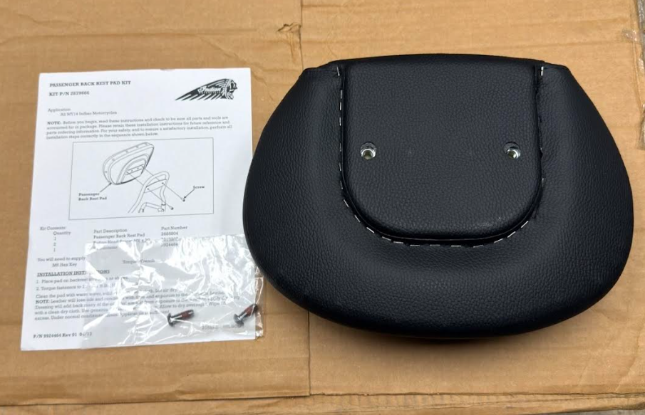NEW OEM Indian Passenger Backrest Pad 2879666-01
