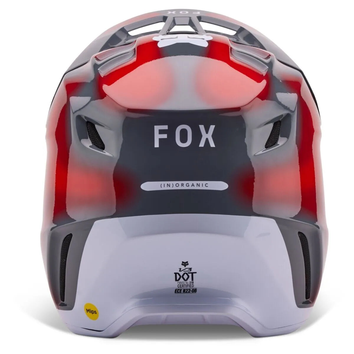 Fox Racing V3 Volatile Helmet Grey / Red New In Stock and Ready to Ship XL xl