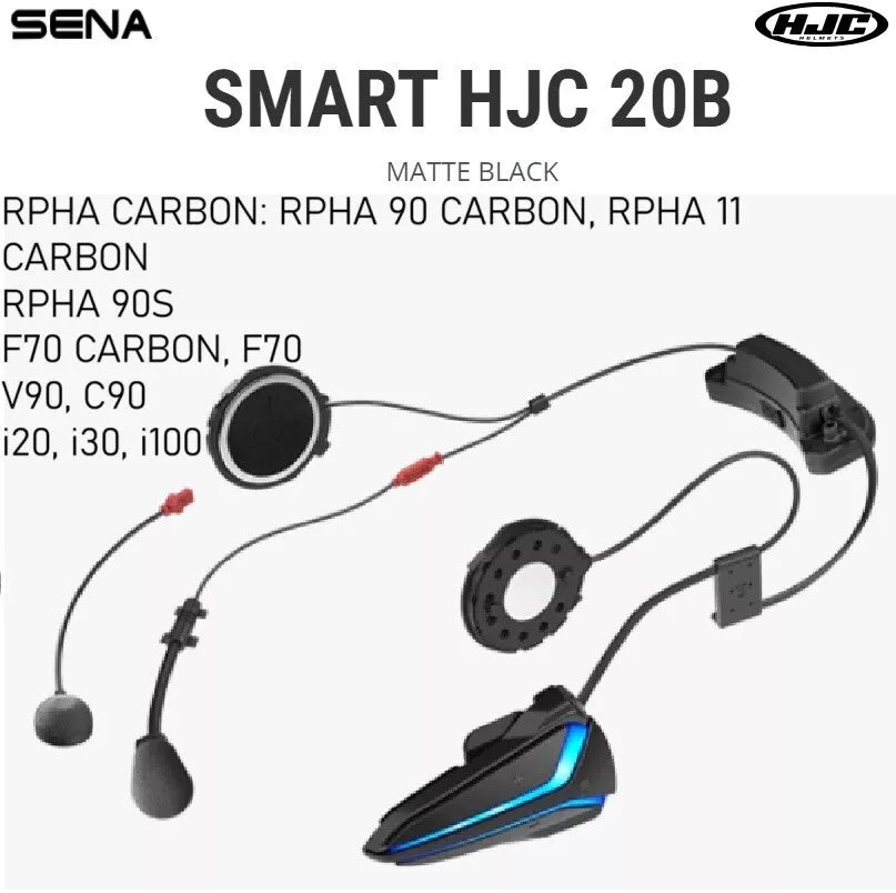 HJC for Smart HJC 20B with Bluetooth Technology Communication System - Matte Black