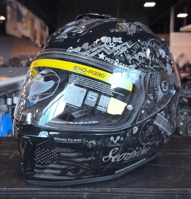 NEW Scorpion EXO-R330 Shake 2 Black Large Helmet