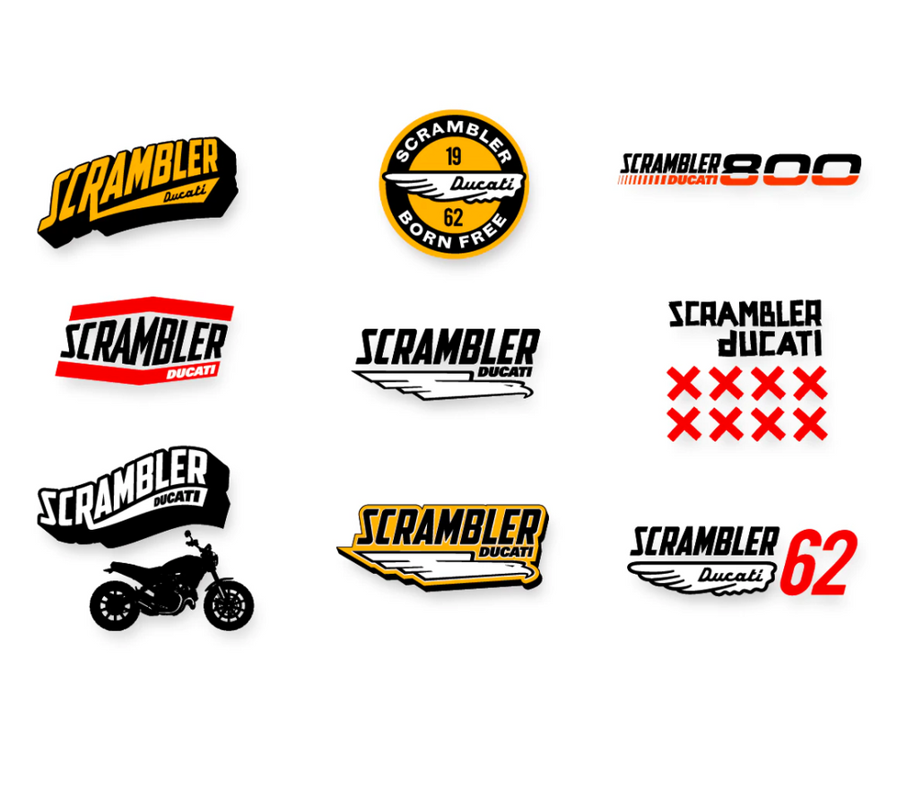 Ducati Scrambler Lifestyle Logo Sticker Set