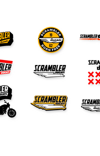Ducati Scrambler Lifestyle Logo Sticker Set

