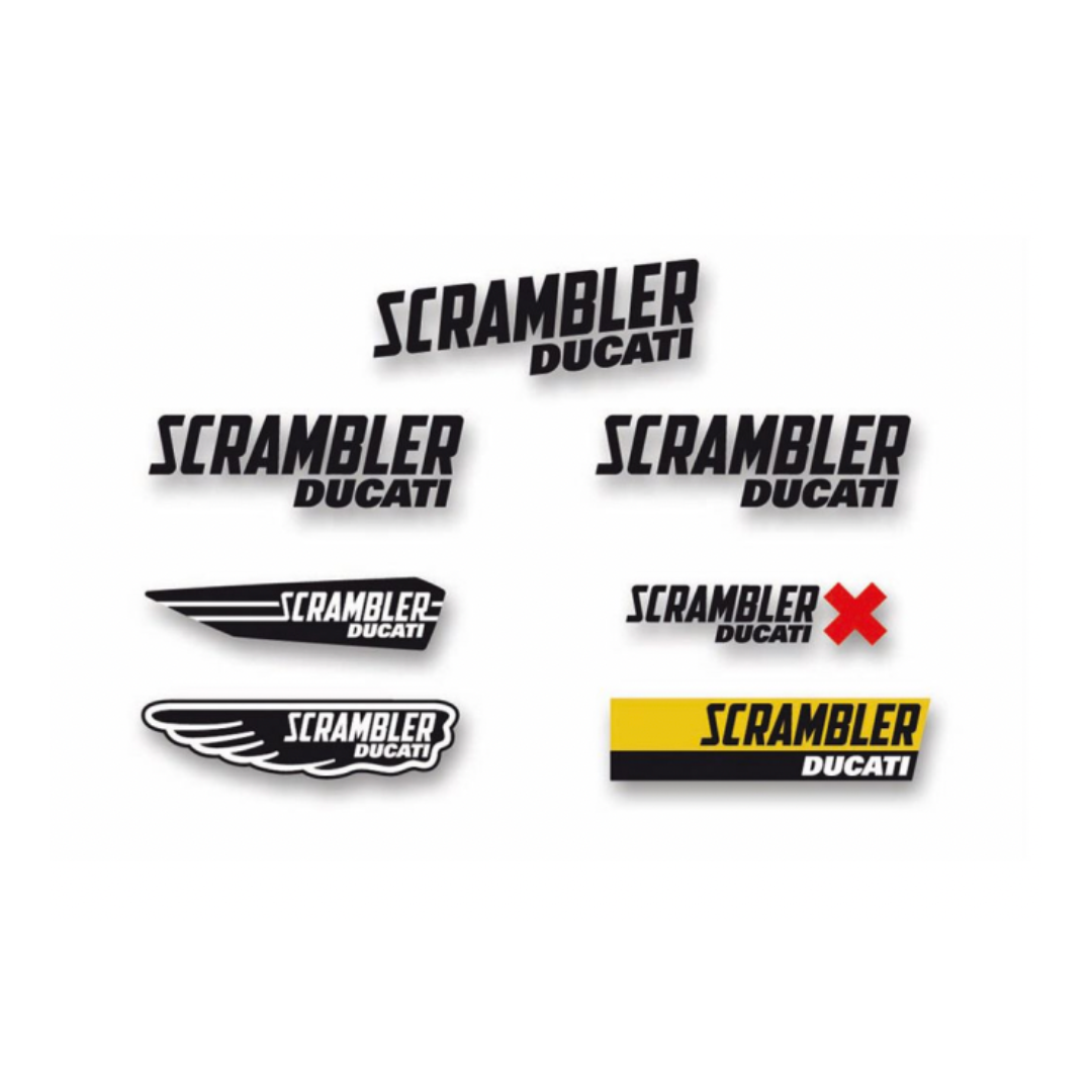 Ducati Scrambler Logo Sticker Set
